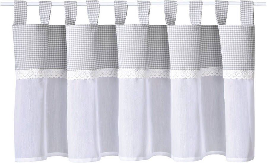 Gerster Valletje Bavaria HxB: 50x150 met ruitpatroon en kanten rand (1 stuk) - Foto 2