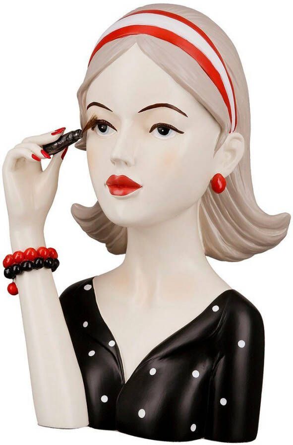 GILDE Decoratief figuur Figur Lady mit Wimperntusche (1 stuk) - Foto 2