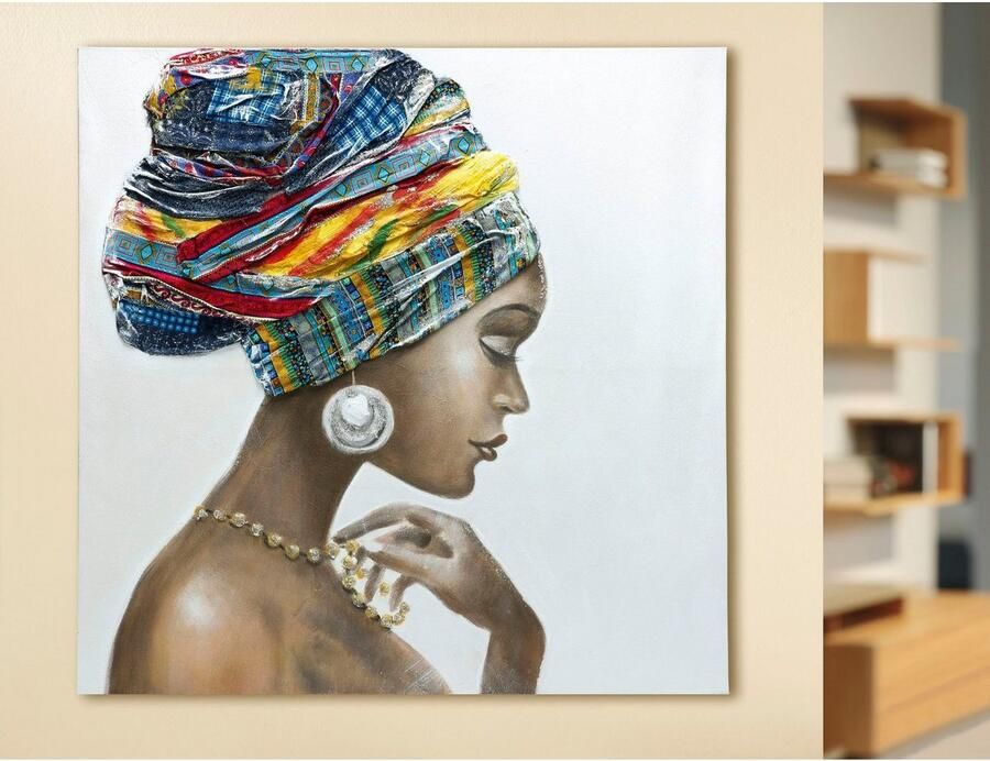 GILDE Artprint op linnen Schilderij Afrik. Schoonheid (1 stuk)