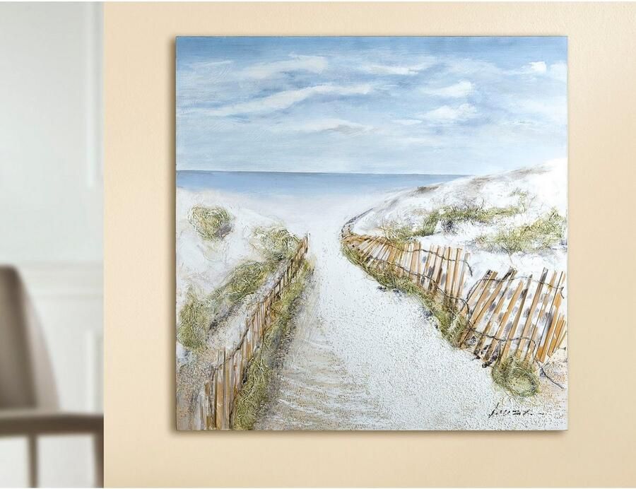 GILDE Artprint op linnen Schilderij idyllische duinen (1 stuk)