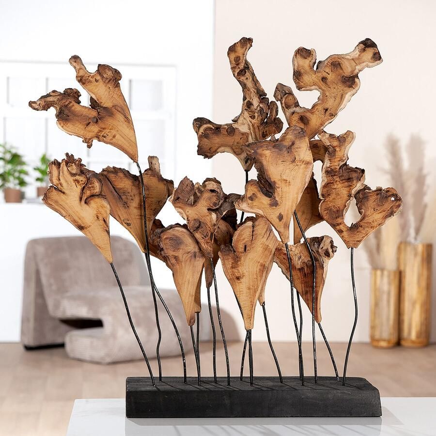 GILDE Decoratief object Beeld Borneo natuurlijk kleur (1 stuk) - Foto 3