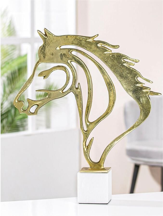 GILDE Decoratief object Paardenhoofd op basis (1 stuk) - Foto 3