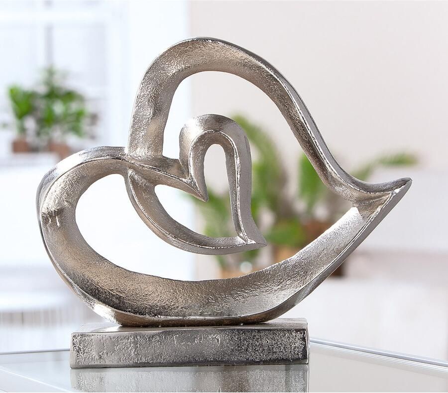 GILDE Decoratief object Staand reliëf Hart in hart (1 stuk) - Foto 5