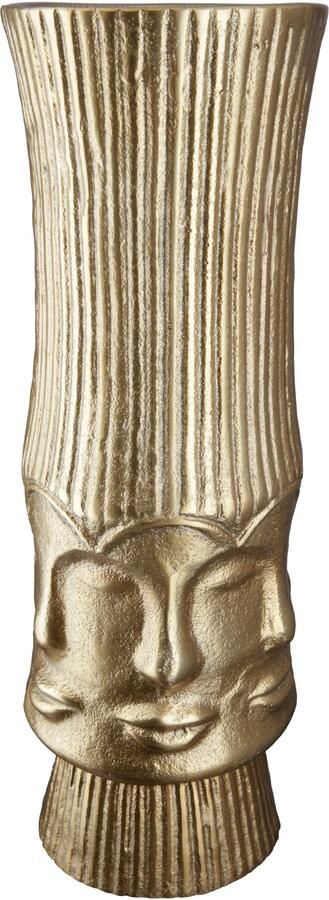 GILDE Siervaas Face Vaas van aluminium decoratief object (1 stuk)