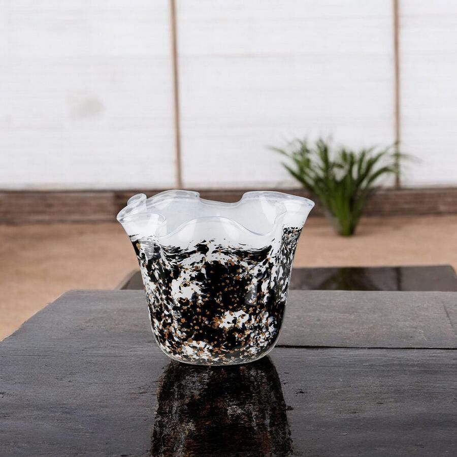 GILDE Tafelvaas Vaas Petunia zwart-wit (1 stuk)