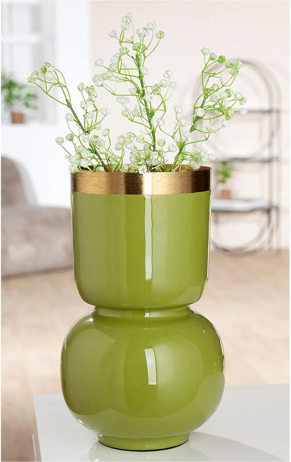 GILDE Tafelvaas Vaas Roro met goudkleurige rand (1 stuk) - Foto 4