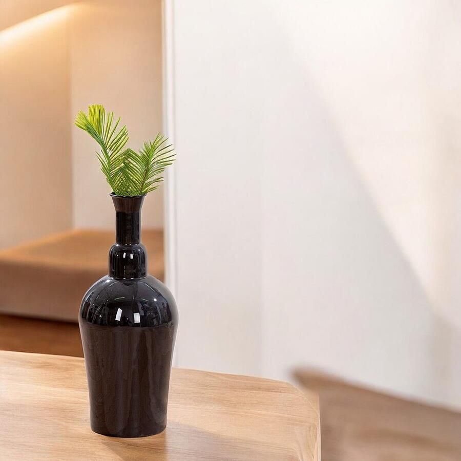 GILDE Vloervaas Vaas Filu zwart H.55 cm (1 stuk)