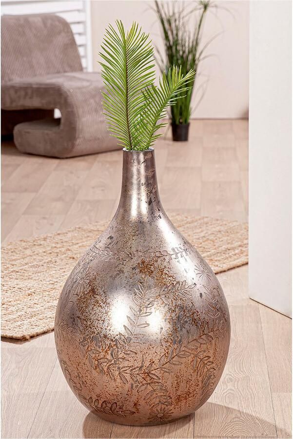 GILDE Vloervaas Vaas Peso grijs H.56 cm (1 stuk) - Foto 2