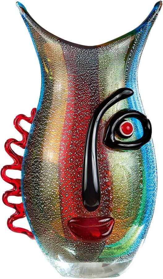 GILDE GLAS art Tafelvaas Red Vista van glas hoogte ca. 32 cm (1 stuk) - Foto 2