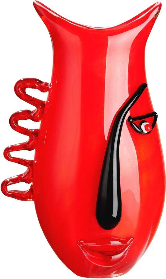 GILDE GLAS art Tafelvaas Red Vista van glas hoogte ca. 33 cm (1 stuk) - Foto 2