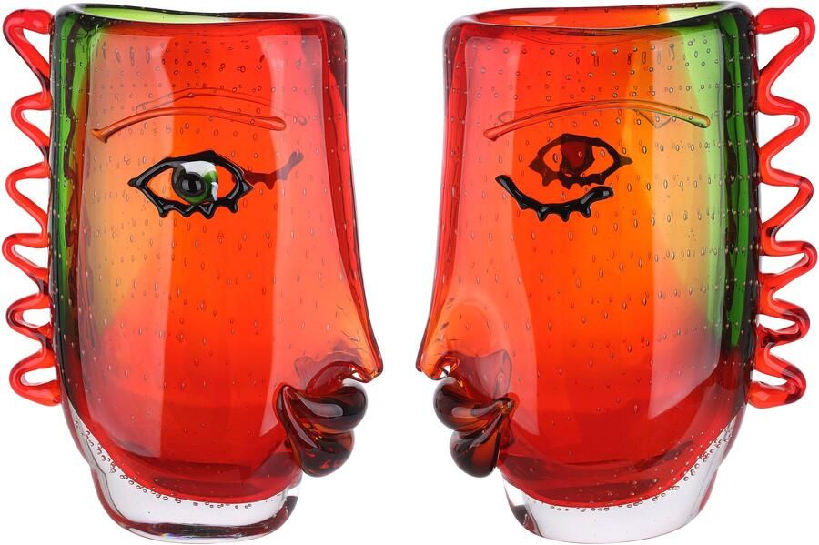 GILDE GLAS art Tafelvaas Visuale van glas (1 stuk) - Foto 2