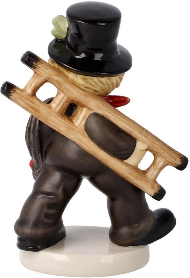 Goebel Kerstfiguur Talisman kerstversiering Geluksbrenger porselein figuur schoorsteenveger met klavertje - Foto 3