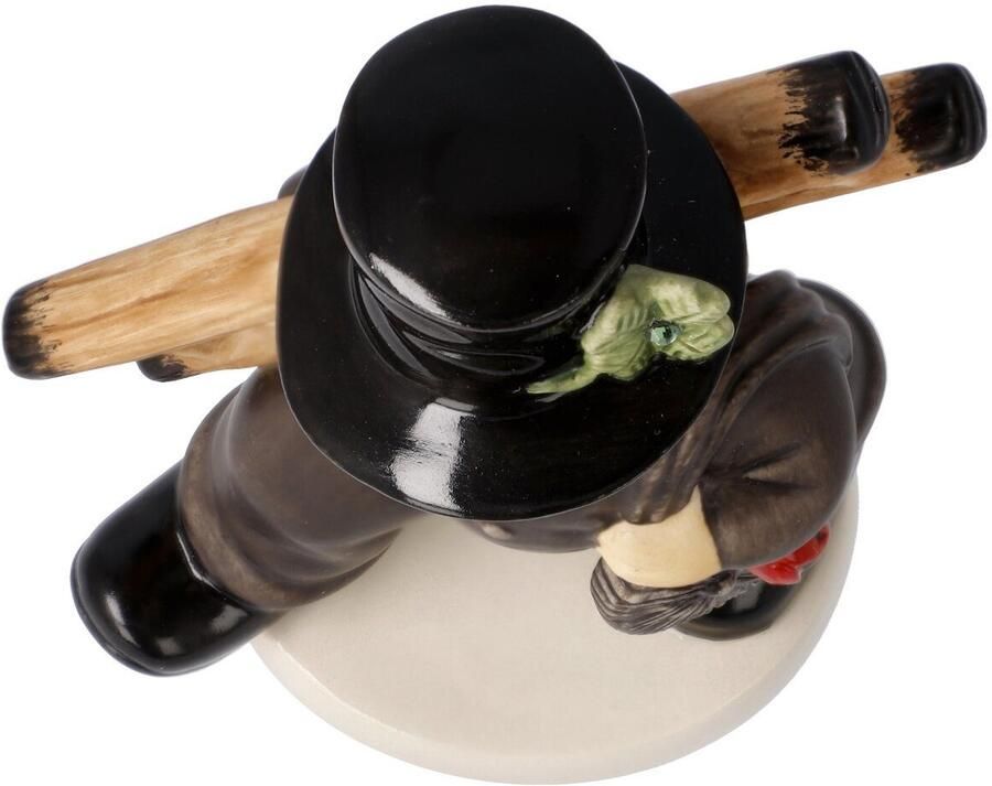 Goebel Kerstfiguur Talisman kerstversiering Geluksbrenger porselein figuur schoorsteenveger met klavertje - Foto 2