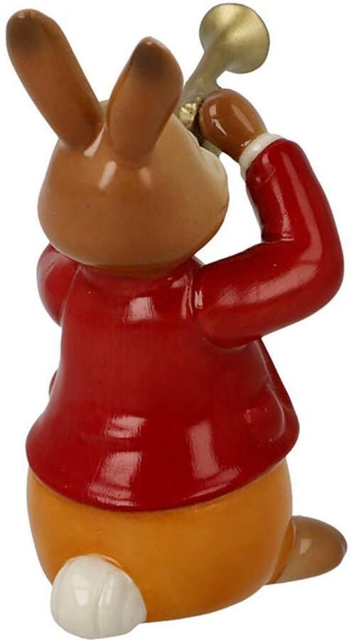 Goebel Paashaas Figuur Haas IJverige Trompettist Osterfiguur decoratieve figuur Pasen decoratie (1 stuk) - Foto 3