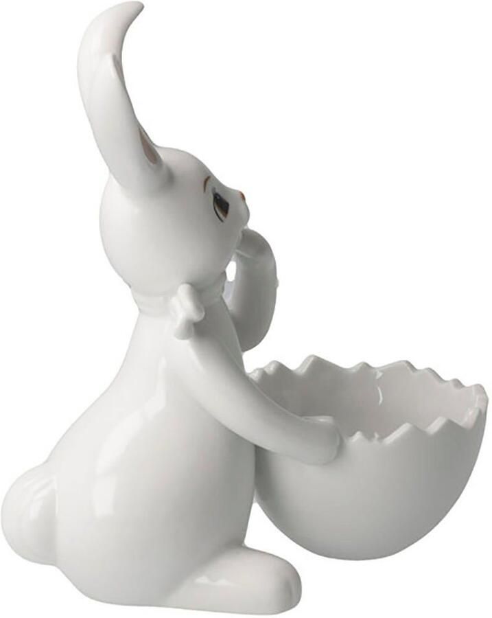 Goebel Paashaas Figuur Haas met schaal Sneeuwwitje Schattig Meisje Osterfiguur decoratieve figuur Pasen decoratie (1 stuk)