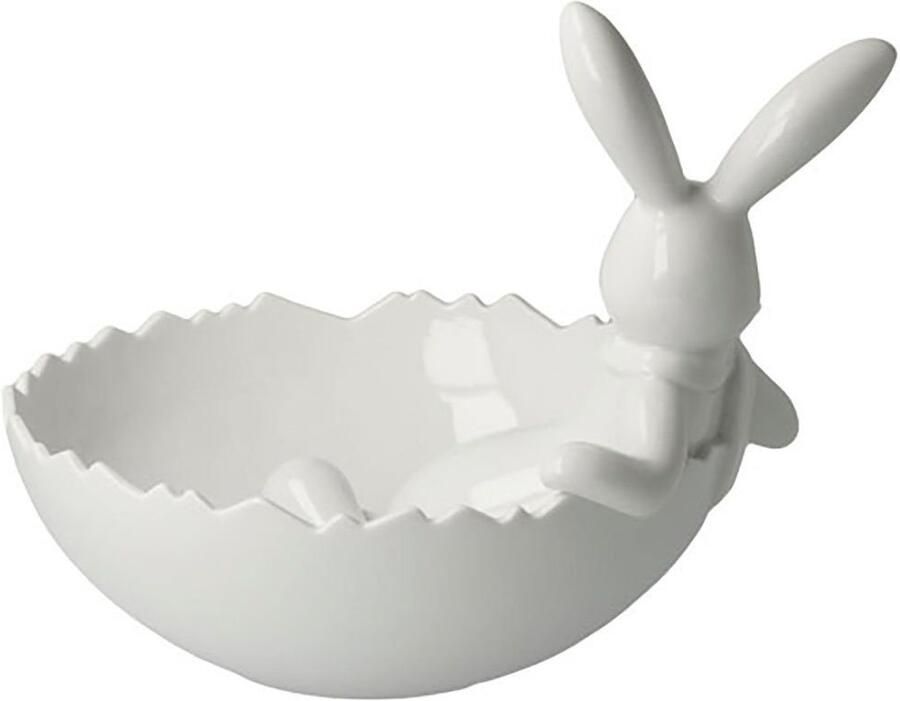 Goebel Paashaas Figuur Haas met schaal Sneeuwwitje Snoepjes voor mijn Snoepje (1 stuk) - Foto 3