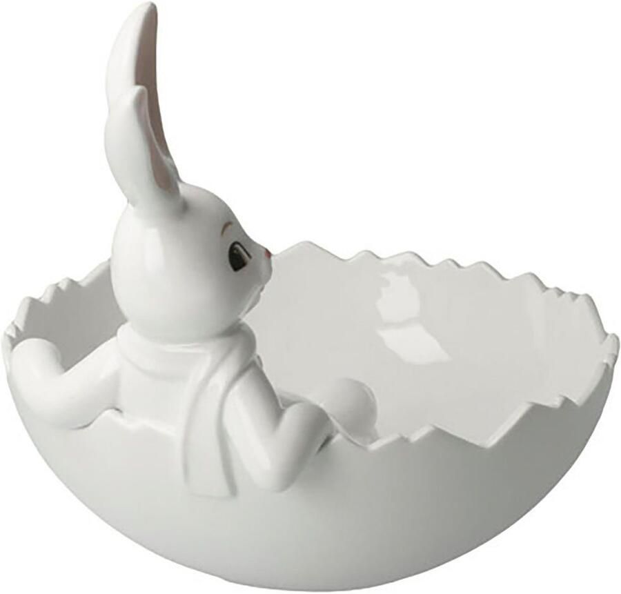 Goebel Paashaas Figuur Haas met schaal Sneeuwwitje Snoepjes voor mijn Snoepje (1 stuk)