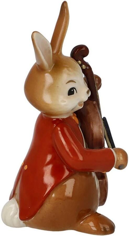 Goebel Paashaas Figuur Haas Vrolijke Bassist Osterfiguur decoratieve figuur Pasen decoratie (1 stuk) - Foto 2