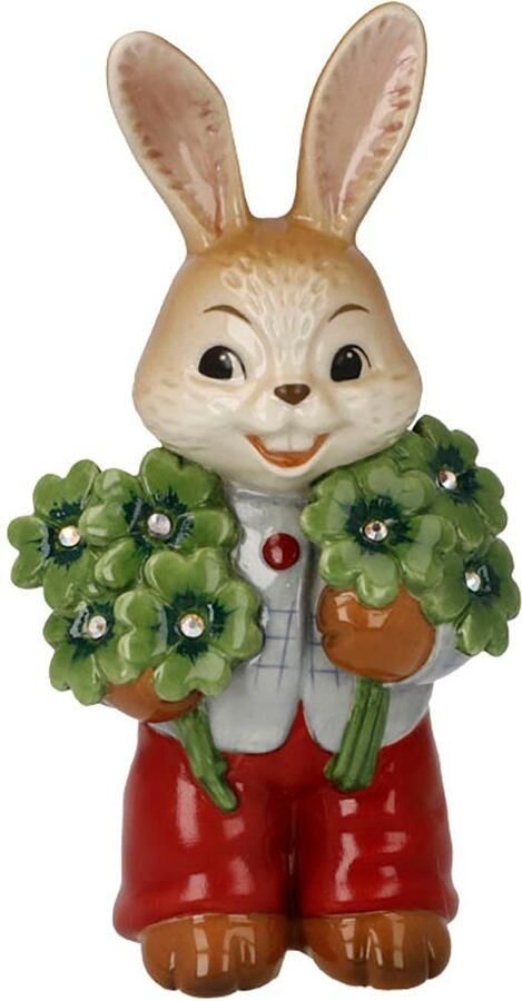 Goebel Paashaas Figuur Hazenjongetje Veel Geluk! Osterfiguur decoratieve figuur Pasen decoratie (1 stuk) - Foto 4