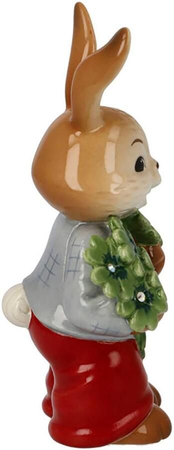 Goebel Paashaas Figuur Hazenjongetje Veel Geluk! Osterfiguur decoratieve figuur Pasen decoratie (1 stuk) - Foto 3