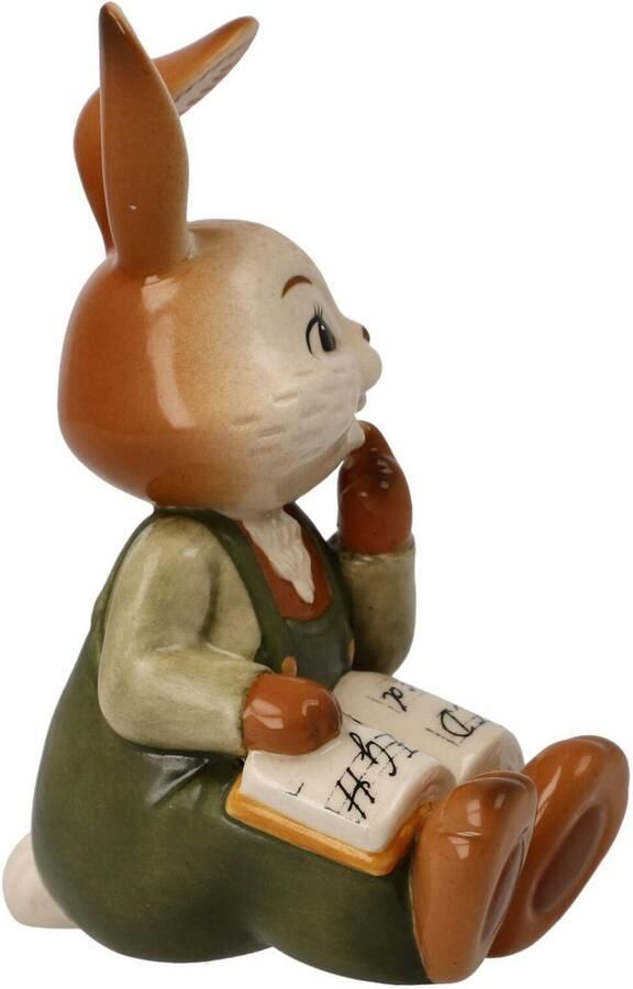 Goebel Paashaas Haas School Vroeg Oefent Verzamelfiguur konijn aan het lezen (1 stuk) - Foto 5