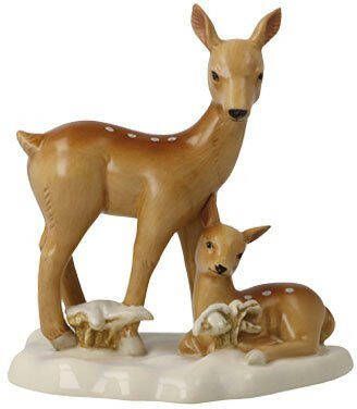 Goebel Kerstfiguur Tierfigur Rehe im Schnee Höhe ca. 14 cm (1 stuk)