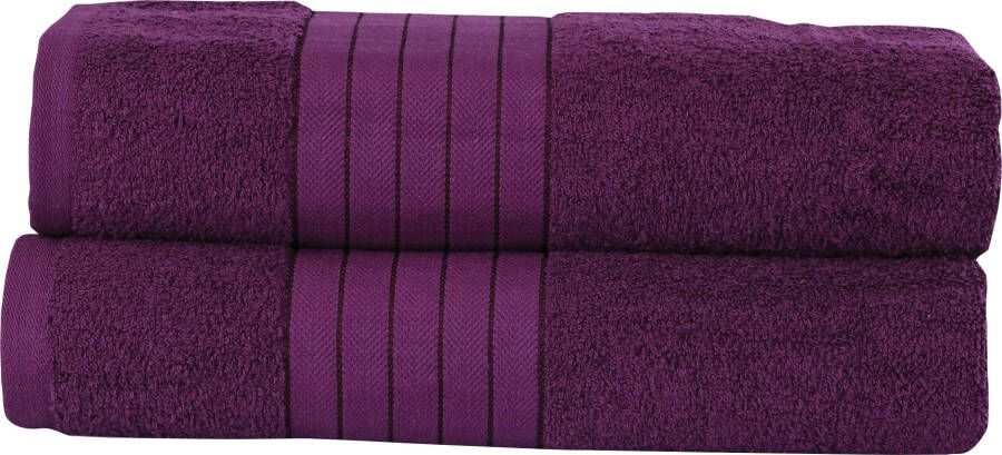 Good morning Badlaken Uni Towels Katoen walkfrottee bies 500 GSM effen zonder ophangbeugel (2 stuks) - Foto 3