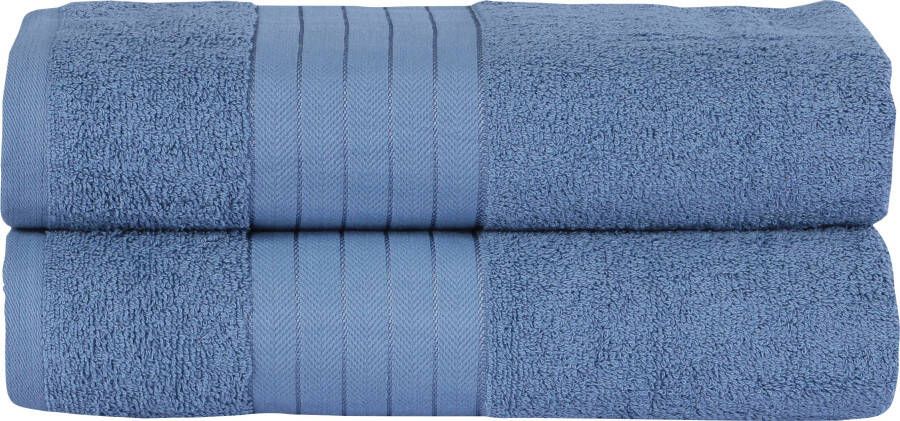 Good morning Badlaken Uni Towels Katoen walkfrottee bies 500 GSM effen zonder ophangbeugel (2 stuks) - Foto 3