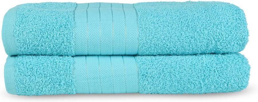 Good morning Badlaken Uni Towels Katoen walkfrottee bies 500 GSM effen zonder ophangbeugel (2 stuks) - Foto 2