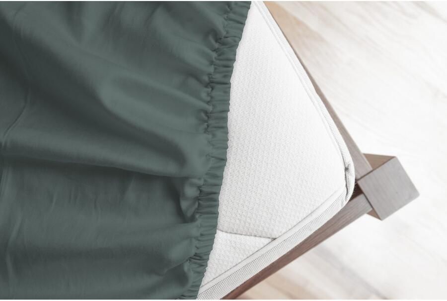 Good morning Hoeslaken Jersey Spannbettlaken 100% katoen jersey volledige elastiek tot 25 cm hoogte 90 100x200 wit (1 stuk) - Foto 4