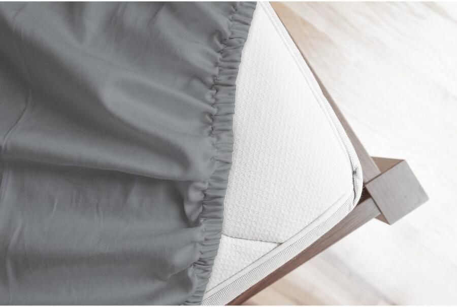 Good morning Hoeslaken Jersey Spannbettlaken 100% katoen jersey volledige elastiek tot 25 cm hoogte 90 100x200 wit (1 stuk) - Foto 4