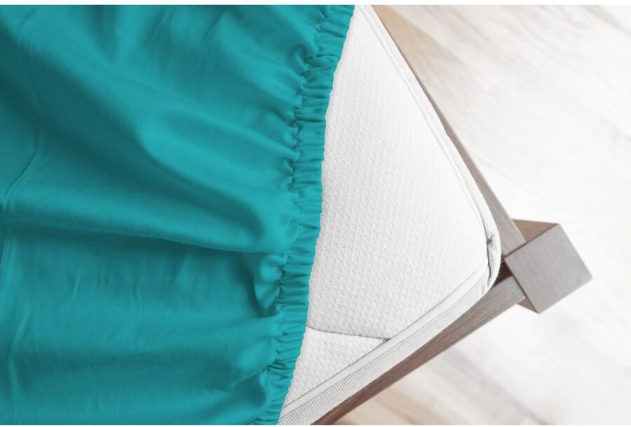 Good morning Hoeslaken Jersey Spannbettlaken 100% katoen jersey volledige elastiek tot 25 cm hoogte 90 100x200 wit (1 stuk) - Foto 4