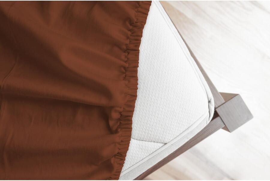 Good morning Hoeslaken Renforcé 100% katoen renforcé volledige elastiek tot 25 cm hoogte 80x200 wit (1 stuk) - Foto 4