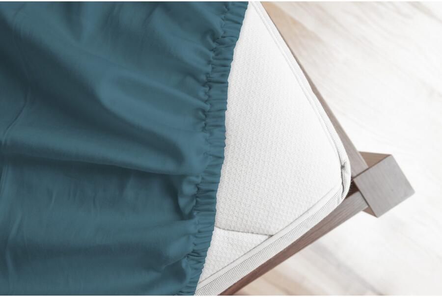 Good morning Hoeslaken Renforcé 100% katoen renforcé volledige elastiek tot 25 cm hoogte 80x200 wit (1 stuk) - Foto 4