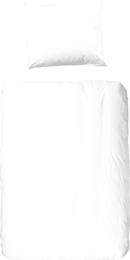 Good morning Overtrekset Uni 100% katoen renforcé 135x200 effen rits wit (2-delig) - Foto 2