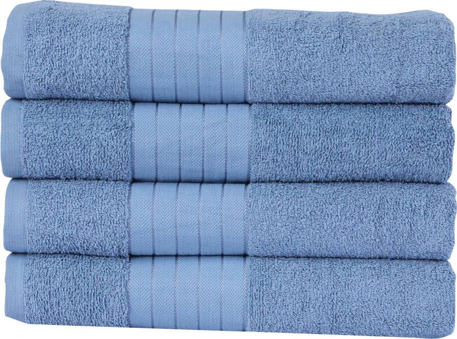 Good morning Handdoeken Uni met een mooie rand (4 stuks) - Foto 5