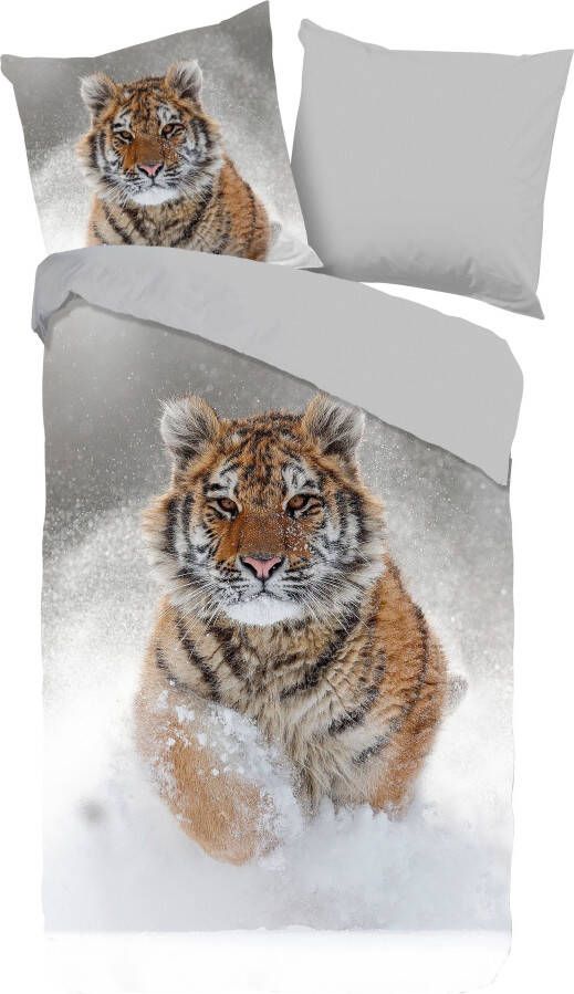 Good morning Tweezijdig te gebruiken overtrekset Snow Tiger 100% katoen flanel (fijnflanel) (2-delig) - Foto 2