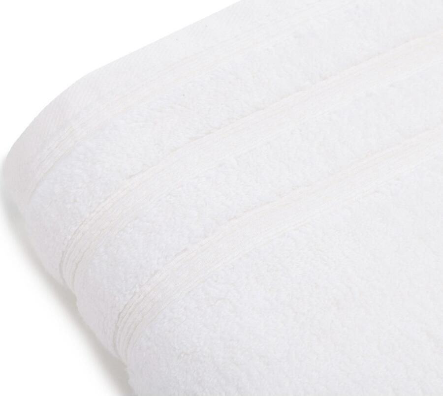 Gözze Badlaken Monaco Unikleurig met gegolfd randdessin puur katoen (1 stuk)