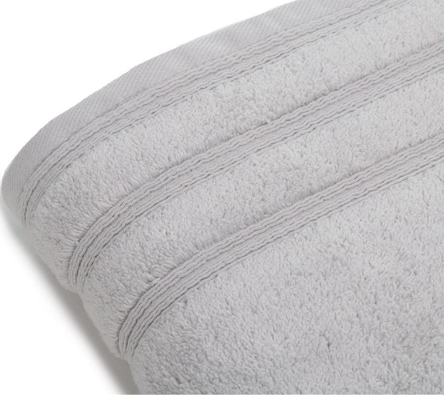 Gözze Badlaken Monaco Unikleurig met gegolfd randdessin puur katoen (1 stuk) - Foto 2