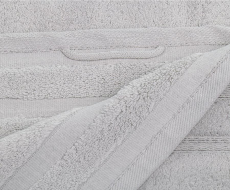 Gözze Badlaken Monaco Unikleurig met gegolfd randdessin puur katoen (1 stuk) - Foto 3