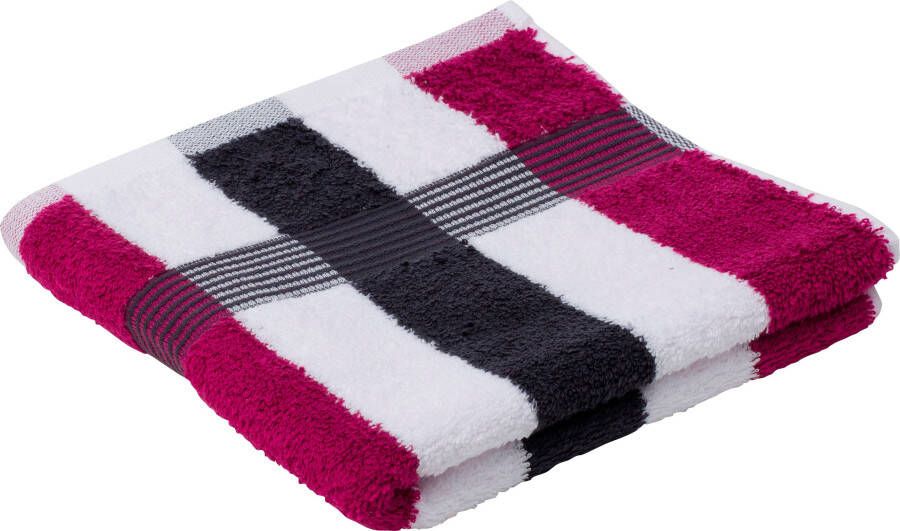 Gözze Handdoeken New York als set gestreept met gestructureerde rand (2 stuks)