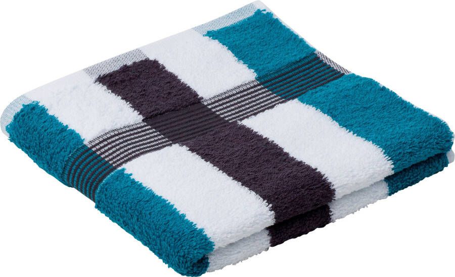 Gözze Handdoeken New York als set gestreept met gestructureerde rand (2 stuks)