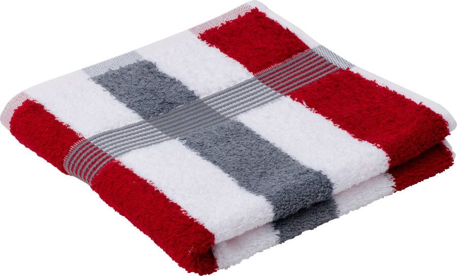 Gözze Handdoeken New York als set gestreept met gestructureerde rand (2 stuks)