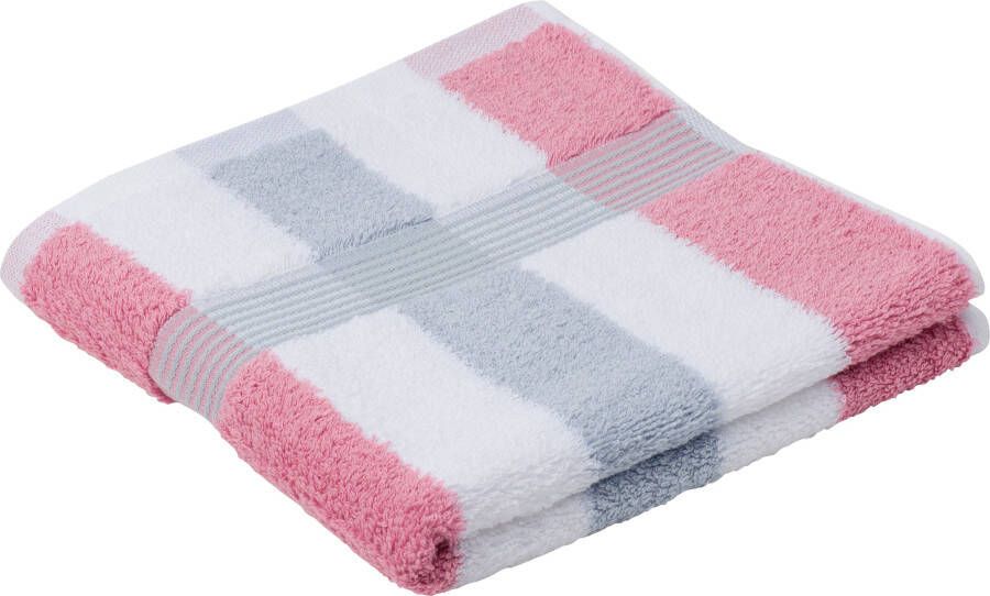 Gözze Handdoeken New York als set gestreept met gestructureerde rand (2 stuks)