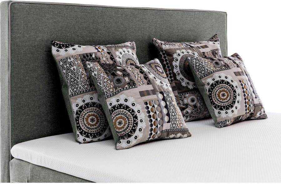 Grne betten grüne betten Boxspring Luisa met pocketveringsmatras topmatras en sierkussen 100% veganistisch