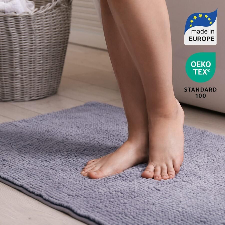 Grund Badmat Melos badmat badkamer tapijt zeer zacht gemêleerde look zeer zachte pool melange-effect made in europe