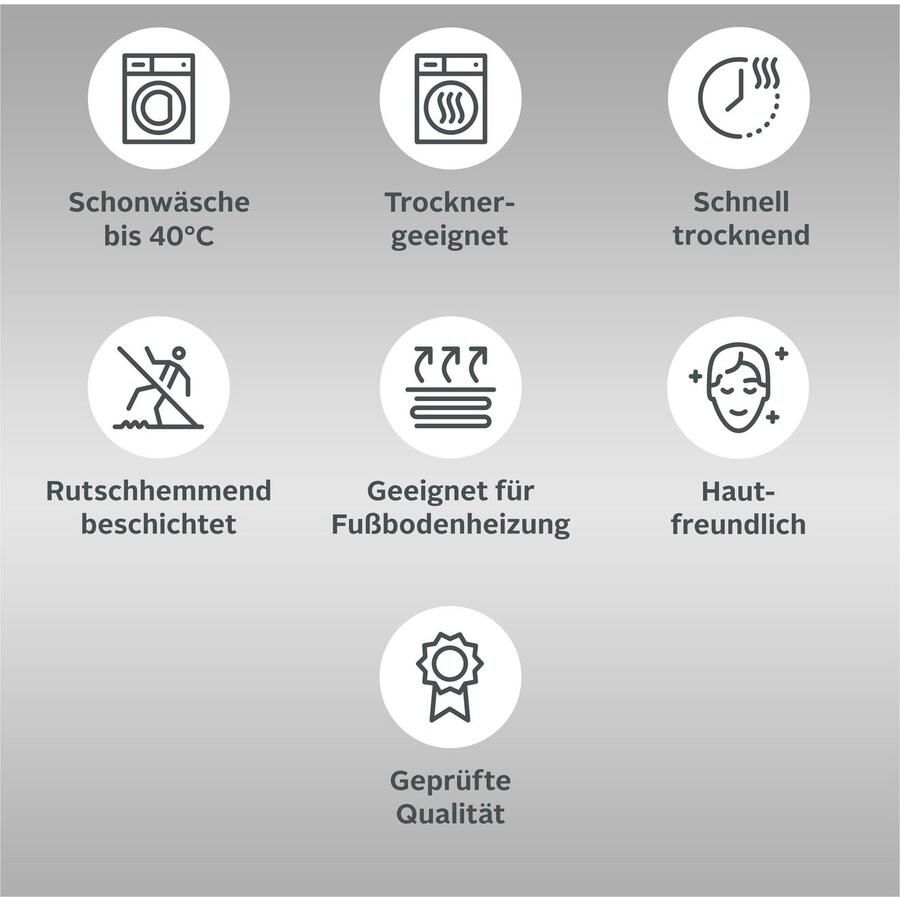 Grund Badmat Melos badmat badkamer tapijt zeer zacht gemêleerde look zeer zachte pool melange-effect made in europe - Foto 2