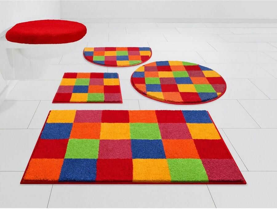 Grund Badmat Mozaïek badmat badkamer tapijt zeer zacht aangenaam zacht ook verkrijgbaar als 3-delig set made in europe - Foto 3