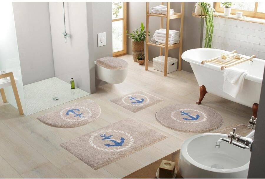 Grund Badmat Port Louis Ontwerp met anker maritiem Made in Europe - Foto 4