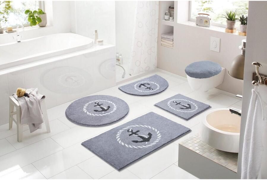 Grund Badmat Port Louis Ontwerp met anker maritiem Made in Europe - Foto 6